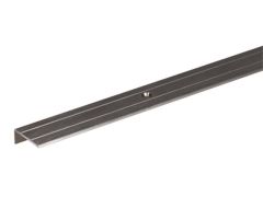 Treppenkanten-Schutzprofil Alu edelstahlfarbig eloxiert - versenkte Schraublöcher - 1000 x 24,5 x 10 mm / Stärke - 1,5 mm