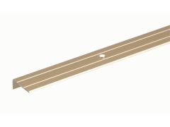 Treppenkanten-Schutzprofil Alu Sandfarbig eloxiert - versenkte Schraublöcher - 2700 x 24,5 x 10 mm / Stärke 1,5 mm