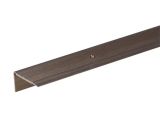 Treppenkanten-Schutzprofil Alu edelstahlfarbig eloxiert - versenkte Schraubl&ouml;cher - 1000 x 43 x 23 mm / St&auml;rke - 1,8 mm