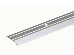 Ausgleichsprofil - gebohrt - Alu Edelstahlfarbig eloxiert - 900 x 30 x 4 mm / Stärke 2,0 mm