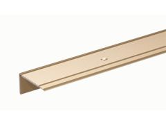 Treppenkanten-Schutzprofil Alu Sandfarbig eloxiert - versenkte Schraublöcher - 2700 x 43 x 23 mm / Stärke 1,8 mm