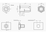 Blindnietmutter Stahl verzinkt / Sechskant / offen / kleiner Senkkopf / M8 / 3.0 - 6.0mm