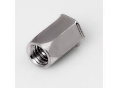 Blindnietmutter Stahl verzinkt / Sechskant / offen / kleiner Senkkopf / M10 / 3.5 - 6.0mm