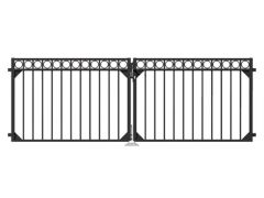 Doppeltor Circle - ohne Pfosten,ALU, Schwarz Matt - 3010 x 1000