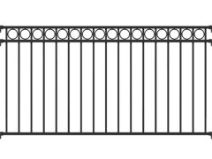 Zaunfeld Circle, ALU, Schwarz Matt - 2000 x 1200