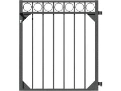 Einzeltor Circle - ohne Pfosten,ALU, RAL 7016 Anthrazit - 965 x 1200