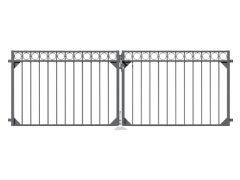 Doppeltor Circle - ohne Pfosten,ALU, RAL 7016 Anthrazit - 3010 x 1000