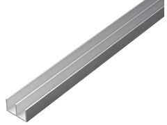 Doppel-U-Profil,ALU,si.elox10x20x10x1/1m
