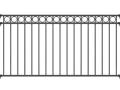 Zaunfeld Circle, ALU, RAL 7016 Anthrazit - 2000 x 1200
