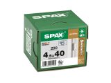 200 Stück SPAX Beschlagschraube T-STAR plus Vollgewinde, Wirox - 4,5 x 40mm