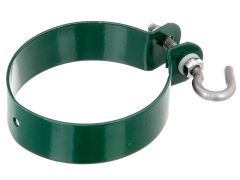 Schelle für Geflechtspannstäbe, RAL6005 Grün - 76mm