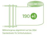 Sonderposten - 37 Meter Sichtschutz Premium 191mm aus PP - 1,1mm stark - RAL 9003 Signalweiß
