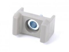 Kunststoffauflage Bock für Zaunpfosten - Doppelstabmatten - Grau