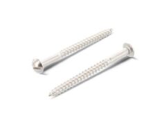 200 Stück Halbrund-Holzschrauben mit Schlitz DIN 96 A4 5,0X60