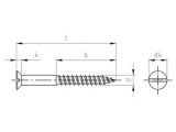 100 Stück Senk-Holzschrauben mit Schlitz DIN 97 A2 5,0X80