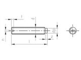 200 x Gewindestifte mit Schlitz und Zapfen DIN 417 / ISO 7435 Edelstahl A2 M4X12