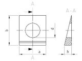 25 Stück Vierkant-Keilscheiben für I-Träger DIN 435 - A4 - 17,5