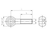 25 Stück Augenschrauben Form B DIN 444 A4 - M12X65