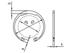 Sicherungsring für Bohrung 75 mm DIN 472 Federstahl 75x2,5 d3=80 mm 2 Stück 