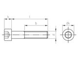 10 Stück Zylinderschrauben mit Innensechskant ISO 4762 A4 M 24X90