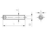 100 x Gewindestifte mit ISK und Kegelkuppe DIN913 / ISO 4026 Edelstahl A2 M10X120
