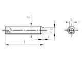 200 x Gewindestifte mit ISK und Zapfen DIN 915 / ISO 4028 Edelstahl A2 M5X25