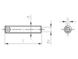 100 x Gewindestifte mit ISK und Ringschneide DIN 916 / ISO 4029 Edelstahl A4 M12X50