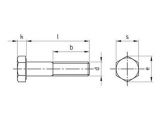 25 Stück Sechskantschrauben mit Schaft DIN 931 A4-80 M 20X120