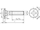 Schnäppchenartikel - Flachrundschrauben DIN 603 / ISO 8677 Stahl  verzinkt - M10 x 120mm