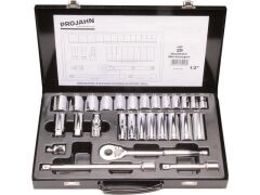 1/2" Steckschlüsselkoffer US-Zoll, 28-tlg.