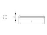 200 x Zylinderkerbstifte mit Fase DIN 1473 Edelstahl A1 - 4X18