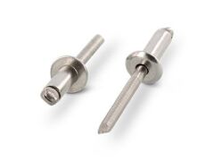 500 Stück Blindnieten Flachkopf ISO15983 / DIN7337 - Edelstahl A2/A2 - 5x14 - Klemmbereich 8,0  - 9,5 mm