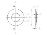 50 Stück Tellerfedern DIN 2093 1.4310 (Edelstahl A1) - 25X12,2X0,9