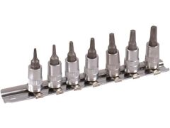 1/4" Stecknuss Satz auf Schiene 7tlg Bitnüsse TX