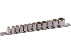 3/8" Stecknuss Satz auf Schiene 12tlg - 7 - 22mm