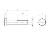 10 Stück Sechskantschrauben mit Schaft ISO 4014 A2 M 12X220