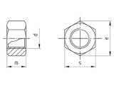 50 Stück Sechskantmuttern ISO 4032 A4-80 M 20