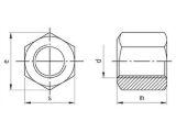 50 x Sechskantmuttern, 1,5 d hoch, Form B DIN 6330 A4 M10