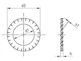 1000 Stück Fächerscheiben, Form A DIN 6798  1.4571  A 10,5