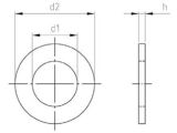 200 Stück Flache Scheiben , normale Reihe, 200 HV ISO 7089 A4 18