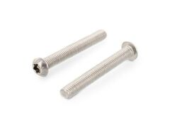 100 Stück Flachrundkopfschrauben Innensechsrund, Vollgewinde ISO 7380-1 A4 M 6X60/60 TX30