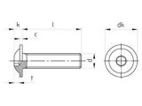 200 Stück Flachrundkopfschrauben ISK mit Flansch Vollgewinde ISO 7380-2 A4 M 6X25/25