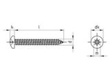 200 Stück Linsenkopf-Blechschrauben mit Kreuzschlitz DIN 7981 A4 C 5,5X80 Z