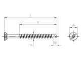 200 Stück Super-Drill Seko-Holzbauschrauben mit Bohrspitze Art. 9040 A2 4,0X50/33TX20