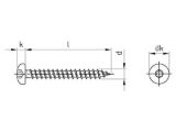 100 Stück Rundkopf-Holzbauschrauben mit verstärktem Kopf Art. 9045 A4 5,0X60 TX25