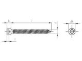 500 Stück Blechschrauben mit Zylinderkopf  - A2 - 5,5X25