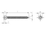 500 Stück Blechschrauben mit Zylinderkopf  - A2 - 6,3X30