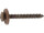 1000 Stück Fensterbankschrauben mit Polyamidscheibe braun  A2 - 3,9X16 Z