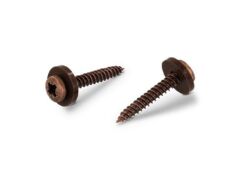 1000 Stück Fensterbankschrauben mit Polyamidscheibe braun  A2 - 3,9X19 Z