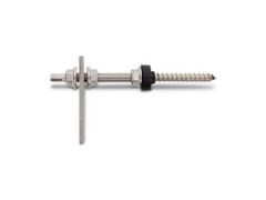 50 Stück Stockschrauben mit Adapterblech + DIN 6923 + EPDM Art. 9082 A2 M 12X200 SW 9 montiert